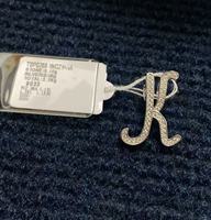 Pendentif Lettre Tendance Personnalisé en Argent Sterling 925 et Zircon Cubique, Unisexe, pour Fêtes et DIY, Accessoires de Collier, Vente en Gros