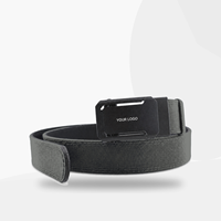 Ceinture tactique en nylon à cliquet, ceinture décontractée en toile avec verrouillage automatique, sans trous, ajustable pour s'adapter