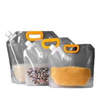 Sachet d'emballage transparent jetable en plastique avec bec verseur pour boissons, lait, thé, jus, eau - Vente en gros