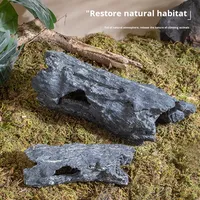 Cueva de Cemento Simulada de Tronco Hueco de 8-12 Pulgadas de Largo para Reptiles, Escondite para Anfibios, Accesorios para Terrarios de Reptiles, para Serpientes y Lagartos