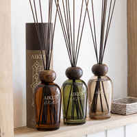 Diffuseur d'aromathérapie AIKUN personnalisé en rotin naturel de luxe, bâtonnets imprimés, parfum stable aux huiles essentielles, idéal pour les cadeaux événementiels