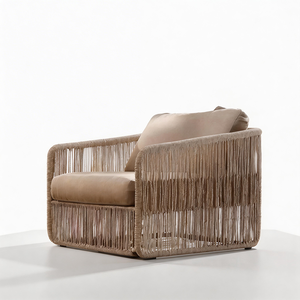 Sofás de Jardín, MOQ Bajo, Juego de Sofás Modernos de Mimbre y Teca para Exteriores - Product Image 4