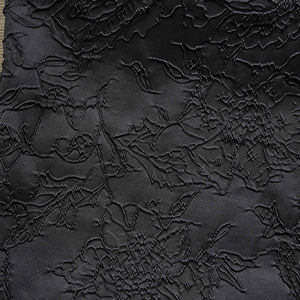 Nouveau populaire classique noir Vintage français Bouquet tissu d'ameublement femmes grande fleur Art Style rides tissu - Product Image 3