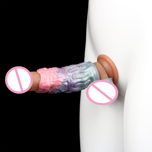 <strong>Hot</strong> Sale Soft Monster Modeling <strong>Penis</strong> Sleeve with Extender and Enlarger Enhancing Erection G-spot Dildo Sleeve for Men Sex Life - Product Image 4