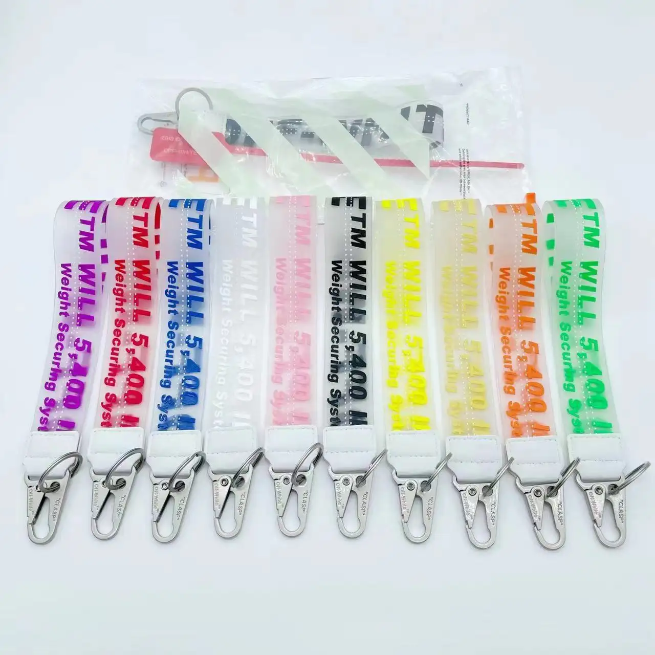 Schlussverkauf Lanyard individuelle Polyester-Schlüsselanhänger Offor Schlüsselanhänger-Hersteller Großhändler personalisiertes weißes Schlüsselanhängerband