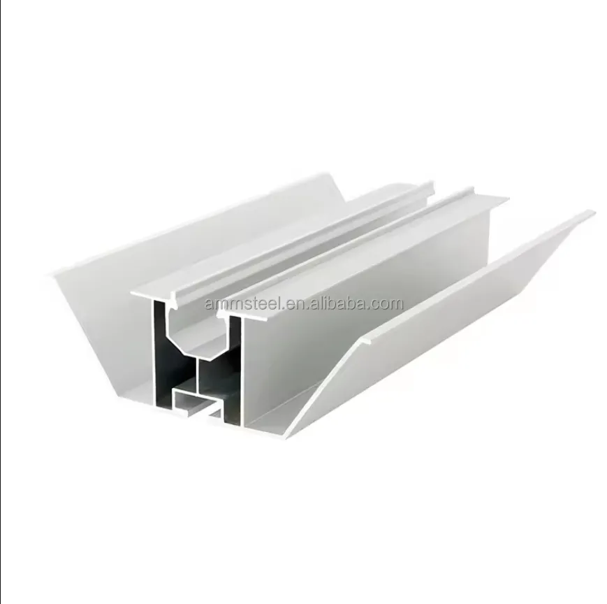 Aluminium Profiel Solar Frame Aluminium Fotovoltaïsche Paneel Frame Fotovoltaïsche Beugel Geleiderail, H-Vormige Geleiderail