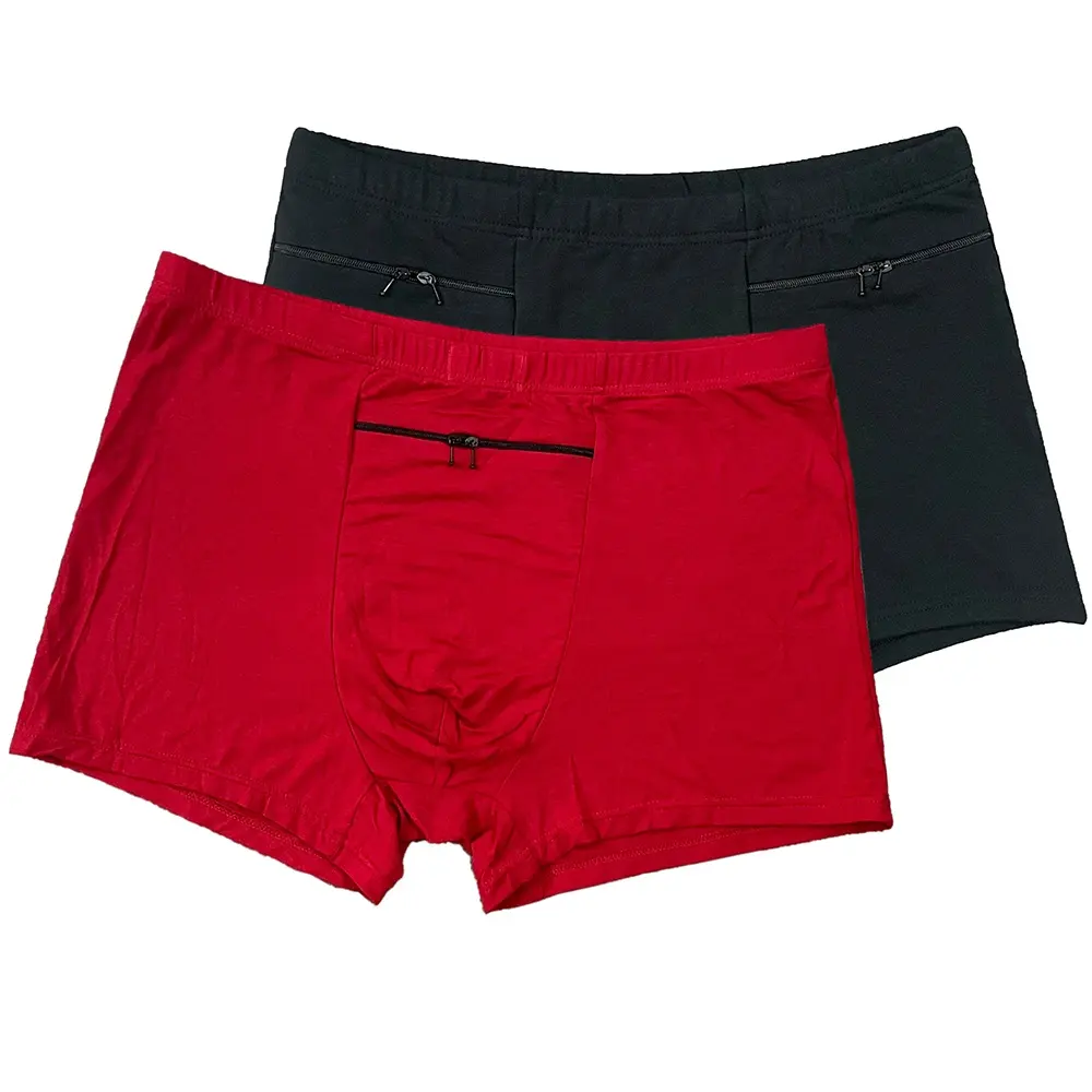 Custom Logo Cotton Men Boxers With zipper New Arrival Brand Boxer Briefs For Men Plus Size Underwear Mens