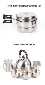 野营轻便便携式不锈钢户外野营烹饪茶具 - Product Image 3