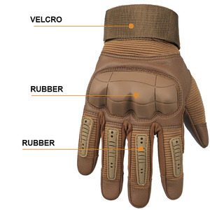 Quân đội màu xanh lá cây chiến thuật màn hình cảm ứng cao su Knuckle đầy đủ ngón tay găng tay - Product Image 3