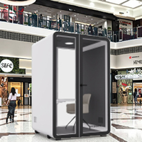 Cabines de bureau insonorisées multifonctionnelles durables UNIBOOTH, design moderne, mobiles, pour la confidentialité, les réunions, l'enregistrement, l'hôtel, le bureau à domicile