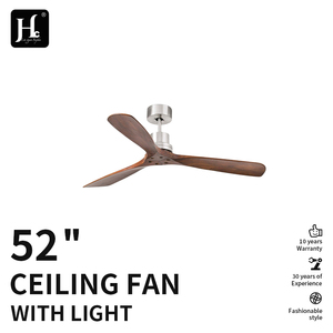 52-inch modern <b>ceiling</b> fan for outdoor or indoor use, with <b>remote</b> <b>control</b>, large solid wood blades, bronze finish, for patio - Product Image 2