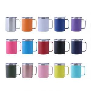 12oz Sublimation imprimable double paroi isolé sans pied verre à vin gobelet café tasse de voyage - Product Image 1