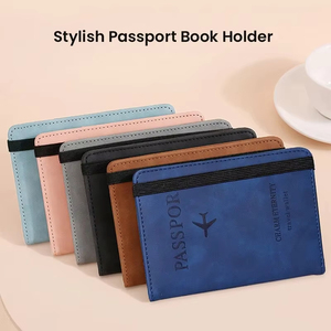 Porta Tarjetas RFID A0395, Funda de Pasaporte de Cuero PU y Cartera, Accesorios Esenciales de Viaje para Mujeres, Hombres y Familias en Vacaciones - Product Image 6