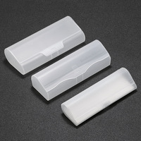 Étui à lunettes portable en plastique rigide ultra-léger BOX10, givré semi-transparent pour lunettes de lecture ; Étui simple à rabat de couleur unie