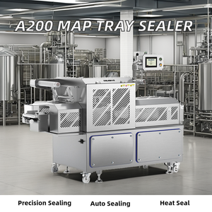 Máquina de Envasado de Alimentos Automática de Alta Velocidad DAJIANG 2A200-F, 380V, Sistema de Brazo Continuo, Selladora de Bandejas con Película MAP y Sellado por Gas - Product Image 3