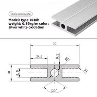 Profilé en aluminium à fente en T 1020 1030, extrusion en alliage d'aluminium pour châssis de machine CNC, système modulaire d'automatisation industrielle