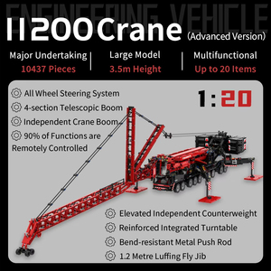Moc trước phiên bản liebherr ltm11200 di động cần cẩu và bay JIB mô hình RC khối xây dựng đồ chơi gạch Kit cậu bé giáng sinh Quà Tặng - Product Image 4