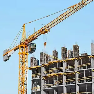 Grúa de torre de construcción de, 6 toneladas, 60m, tamaños de longitud de brazo, grúa torre en topless