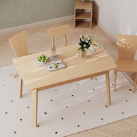 Tables d'activités pour enfants en bois massif, mobilier de salle à manger, décoration intérieure, table Boori Living Leaf, tables durables et populaires