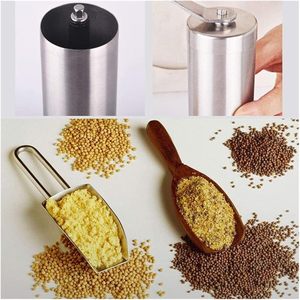 Moulin à café manuel commercial en acier inoxydable, réglages ajustables, meules coniques, capacité 25g, pour usage extérieur, hôtelier et domestique - Product Image 5