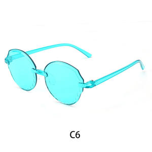 Gafas de Sol Personalizadas al por Mayor para Bodas, con Forma de Corazón, en Rojo, Rosa, Amarillo, Morado, Azul y Marrón, con Protección UV400, Montura de PC sin Aro, Cómodas - Product Image 5