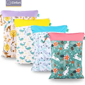 Elinfant baby cloth diaper bag reusable PUL wet bag waterproof swimsuit wet bag