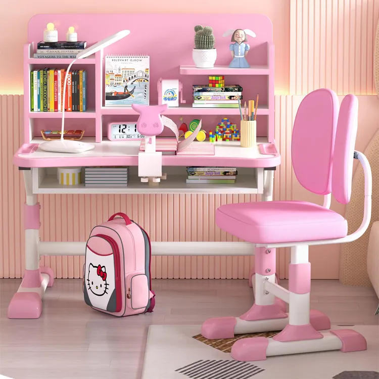 Mesa de estudio con estantería para estudiantes, escritorio de estudio, patas de almacenamiento, esquina, Ordenador de oficina de Mini Color para adultos