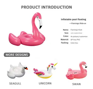 Factory Inflatable Flamingo Swan Float Air Mattress With Good Price Inflatable Ride On Pool Toys