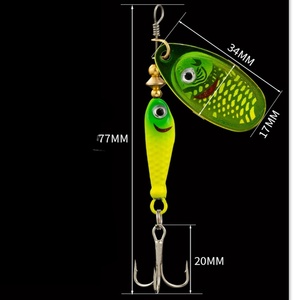 Venta caliente Pesca señuelo cuchara Metal señuelo 7cm 9g 10 colores cebo duro Spinner Pesca - Product Image 6