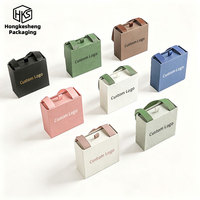 HKSTY Colliers, boucles d'oreilles et boîtes à boucles d'oreilles de haute qualité, boîtes cadeaux personnalisées en carton pour bijoux avec poignée