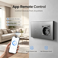 Interrupteur intelligent WiFi UBARO, prise murale EU, panneau tactile en verre trempé, commande vocale Alexa Yandex pour application, IP20, 1 gang 1 voie
