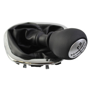 Car Gear <b>Shift</b> <b>Knob</b> For Renault Trafic 3II Vivaro 2014-2023 Black Leather Ergonomic Design Matte Electroplated Set - Product Image 2