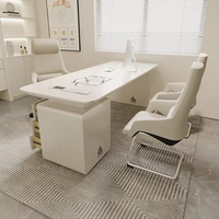 Top haut de gamme Unique créatif moderne Table de bureau Photos bureau exécutif Table d'ordinateur et chaise blanc Table de bureau bureau bureau