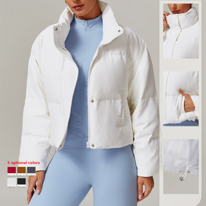 Inverno nuovo piumino caldo da <span class=keywords><strong>donna</strong></span> piumino bianco da <span class=keywords><strong>donna</strong></span> alla moda comodo piumino a maniche lunghe abbigliamento da Yoga - Product Image 3