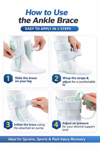 Soporte de Tobillo Ajustable con Bomba de Aire, Soporte Médico <span class=keywords><strong>para</strong></span> Recuperación de Esguinces e Lesiones - Product Image 4