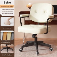 Chaise de bureau pivotante avec dossier, confortable pour une utilisation prolongée, idéale pour la maison, le bureau, la chambre ou le dortoir