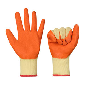 Gants froissés en <span class=keywords><strong>latex</strong></span> avec logo personnalisé de haute qualité 70 g/paire de gants enduits de <span class=keywords><strong>latex</strong></span> <span class=keywords><strong>orange</strong></span> Gants économiques de construction de protection - Product Image 3