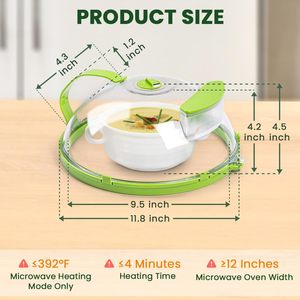 Ustensiles de cuisine ustensiles de cuisson couvercles cuisine salle à manger couvercle anti-éclaboussures transparent Tapa Para Dentro micro-ondes couvercle alimentaire avec vapeur d'eau et poignée - Product Image 2