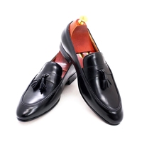 Mocassins en cuir véritable à pampilles, à bout ailé, à enfiler, pour mariage, fête, bureau, mode