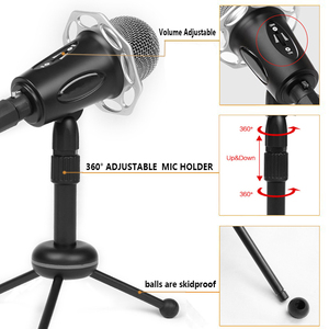 Adjustable Height Condenser Microphone with Noise Cancelling Wired 3.5mm Connector for Computer and Conference Use - Product Image 3