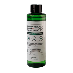 Tonique facial AHA BHA PHA anti-acné, exfoliant, éliminateur de points noirs, végan, biologique, à l'acide hyaluronique, hydratant, à l'huile d'arbre à thé, pour femmes et hommes - Product Image 1