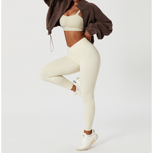 Chaqueta Deportiva de Invierno para <span class=keywords><strong>Mujer</strong></span>, Cuello Alto, Cierre Completo, Informal, para Gimnasio, Yoga y Ejercicio - Product Image 5