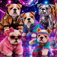 Peluche personnalisée de bouledogue à faible MOQ pour machines à griffes, centres de divertissement, salles d'arcade et programmes de récompenses
