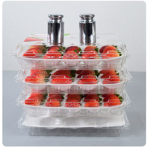 علبة تعبئة شفافة للفراولة 10/12/ثقوب صندوق بطانة الرغوة حاوية تعبئة شفافة للفراولة - Product Image 3