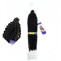 Cheveux synthétiques à tresser en crochet, ondulation Water Wave, F/T Braid, 22 pouces, ignifuges, trame simple, pour la création de Passion Twists