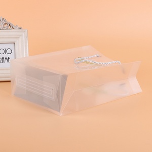 Customizable <b>Transparent</b> PVC Gift <b>Bags</b> Rectangle Side Gusset Plastic <b>Bags</b> with Moisture Proof Feature Printed <b>Bags</b> - Product Image 4