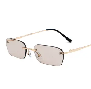 2020 elegante Vintage Unisex de moda, gafas de sol con montura cuadrada de Metal, lente claro, Marco medio de gafas de color 3405