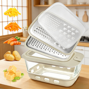 Contenedor de Almacenamiento de Vidrio Ecológico de Grado Alimenticio, Hermético, Apto para Lavavajillas, Organizador de Refrigerador, Cesta de <span class=keywords><strong>Drenaje</strong></span> para Frutas y Verduras Frescas - Product Image 1