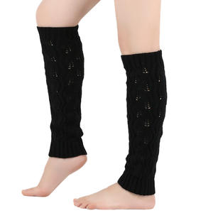 Vente en gros Hiver Femmes Feuille de laine épaisse Chauffe-pieds tricotés Leggings chauds Chaussettes chauffantes longues aux genoux - Product Image 5