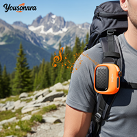 Yousonnra ODM Mini haut-parleur Bluetooth portable avec clip, appels mains libres, étanche IP69, autonomie de 20h, fonction 1+N